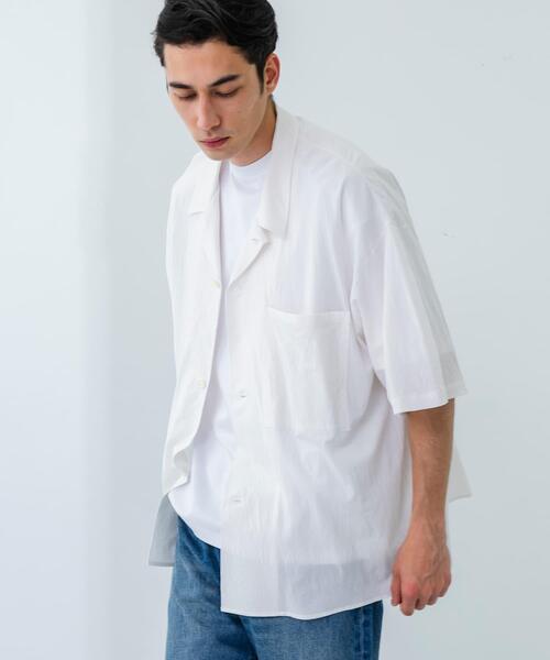 URBAN RESEARCH（アーバンリサーチ）の「GGG　Open Collar Short-Sleeve Shirts（シャツ/ブラウス・メンズ・ライトブルー/ホワイト・LARGE/MEDIUM）」の5枚目の写真