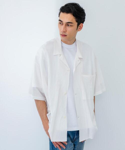 URBAN RESEARCH（アーバンリサーチ）の「GGG　Open Collar Short-Sleeve Shirts（シャツ/ブラウス・メンズ・ライトブルー/ホワイト・LARGE/MEDIUM）」の7枚目の写真