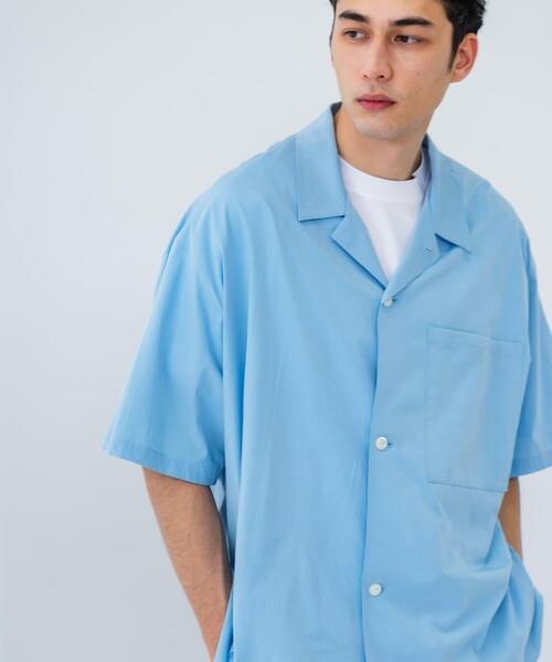 URBAN RESEARCH（アーバンリサーチ）の「GGG　Open Collar Short-Sleeve Shirts（シャツ/ブラウス・メンズ・ライトブルー/ホワイト・LARGE/MEDIUM）」の16枚目の写真