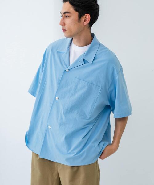 URBAN RESEARCH（アーバンリサーチ）の「GGG　Open Collar Short-Sleeve Shirts（シャツ/ブラウス・メンズ・ライトブルー/ホワイト・LARGE/MEDIUM）」の18枚目の写真