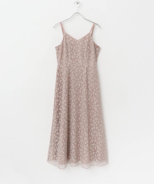URBAN RESEARCH ROSSO WOMEN(アーバンリサーチ ロッソ)の「kaene ラメチュールレイヤードレースドレス(ワンピース・レディース・ベージュ系その他/ブラック・36)」の3枚目の写真