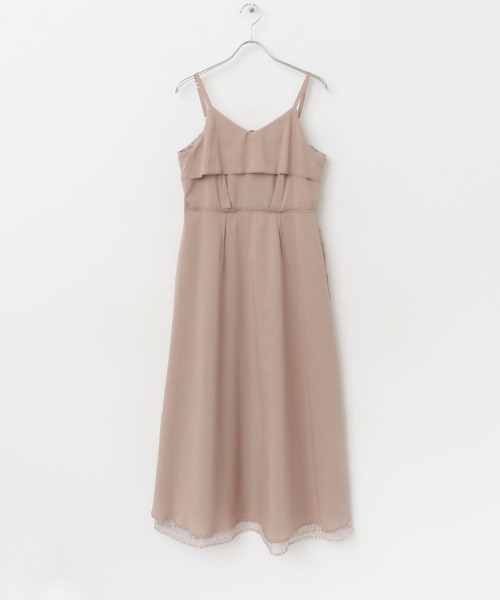 URBAN RESEARCH ROSSO WOMEN(アーバンリサーチ ロッソ)の「kaene ラメチュールレイヤードレースドレス(ワンピース・レディース・ベージュ系その他/ブラック・36)」の15枚目の写真