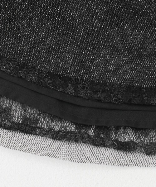 URBAN RESEARCH ROSSO WOMEN(アーバンリサーチ ロッソ)の「kaene ラメチュールレイヤードレースドレス(ワンピース・レディース・ベージュ系その他/ブラック・36)」の12枚目の写真
