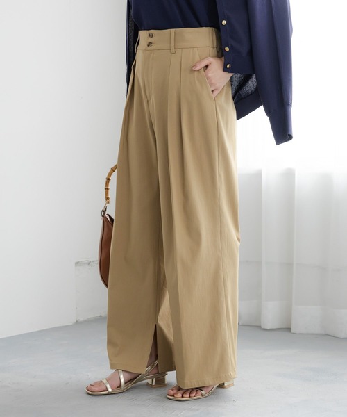 Elura（エルーラ）の「快適ストレッチワイドパンツ〈低身長サイズあり〉/328378（その他パンツ・レディース・ブラック/ブラウン系その他2/ダークブラウン・MEDIUM/LARGE/FREE(S)）」の3枚目の写真