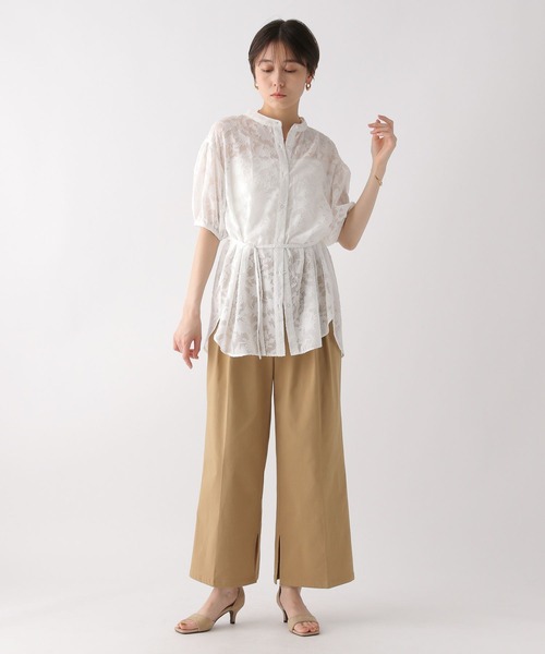 Elura（エルーラ）の「快適ストレッチワイドパンツ〈低身長サイズあり〉/328378（その他パンツ・レディース・ブラック/ブラウン系その他2/ダークブラウン・MEDIUM/LARGE/FREE(S)）」の21枚目の写真