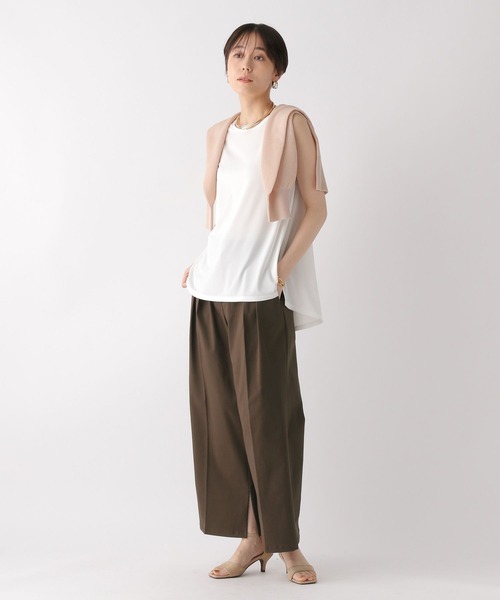 Elura（エルーラ）の「快適ストレッチワイドパンツ〈低身長サイズあり〉/328378（その他パンツ・レディース・ブラック/ブラウン系その他2/ダークブラウン・MEDIUM/LARGE/FREE(S)）」の17枚目の写真