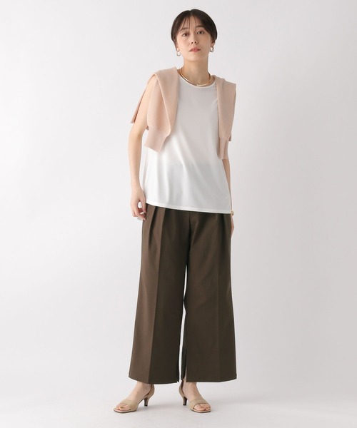 Elura（エルーラ）の「快適ストレッチワイドパンツ〈低身長サイズあり〉/328378（その他パンツ・レディース・ブラック/ブラウン系その他2/ダークブラウン・MEDIUM/LARGE/FREE(S)）」の15枚目の写真