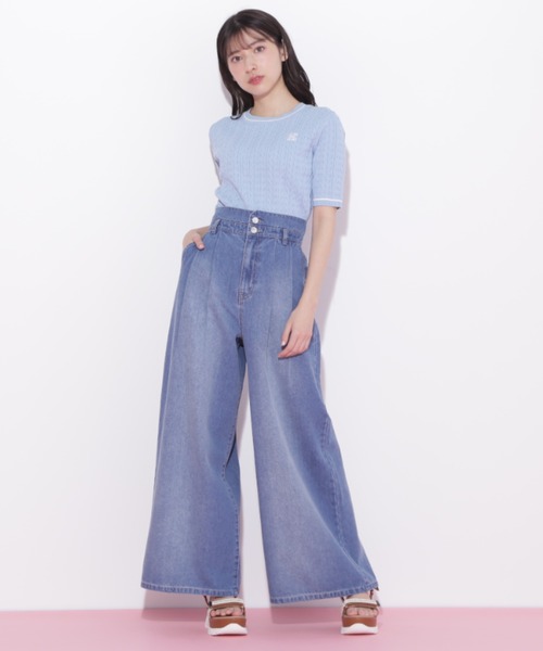 JILL by JILL STUART(ジルバイジルスチュアート)の「◇ランダムケーブルニット(ニット/セーター・レディース・ホワイト/ネイビー/イエロー/ブルー・FREE)」の8枚目の写真