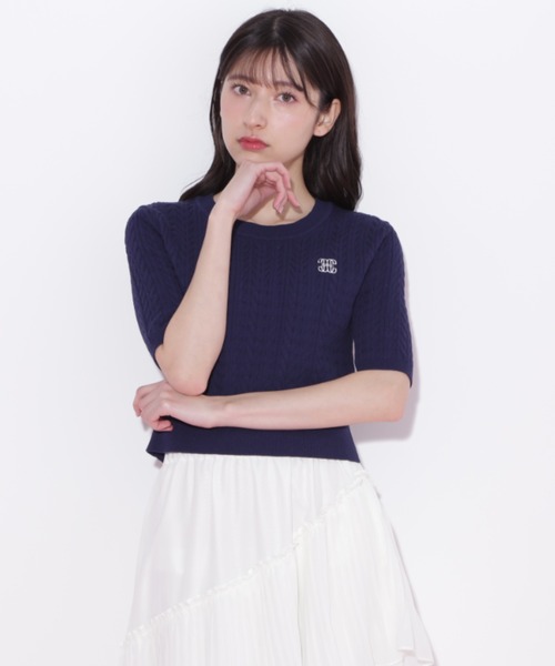 JILL by JILL STUART(ジルバイジルスチュアート)の「◇ランダムケーブルニット(ニット/セーター・レディース・ホワイト/ネイビー/イエロー/ブルー・FREE)」の13枚目の写真