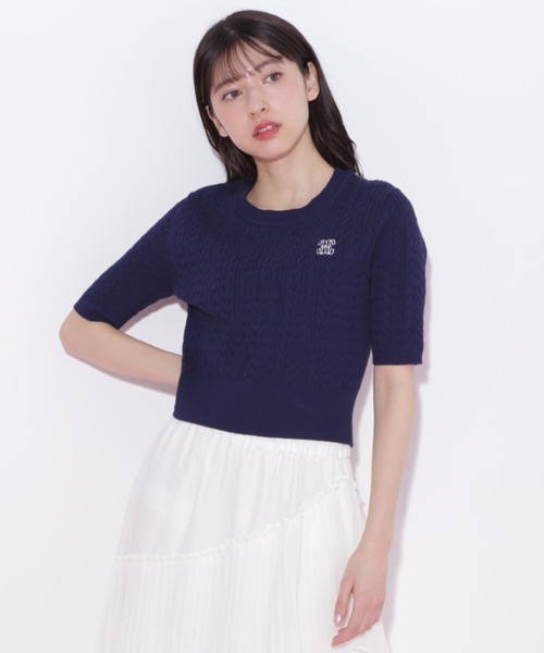 JILL by JILL STUART(ジルバイジルスチュアート)の「◇ランダムケーブルニット(ニット/セーター・レディース・ホワイト/ネイビー/イエロー/ブルー・FREE)」の14枚目の写真