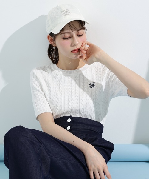 JILL by JILL STUART(ジルバイジルスチュアート)の「◇ランダムケーブルニット(ニット/セーター・レディース・ホワイト/ネイビー/イエロー/ブルー・FREE)」の22枚目の写真