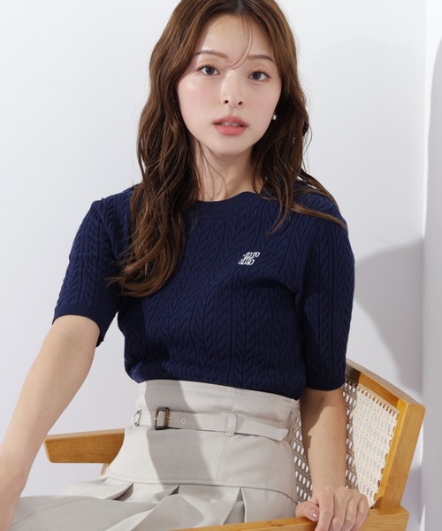 JILL by JILL STUART(ジルバイジルスチュアート)の「◇ランダムケーブルニット(ニット/セーター・レディース・ホワイト/ネイビー/イエロー/ブルー・FREE)」の17枚目の写真