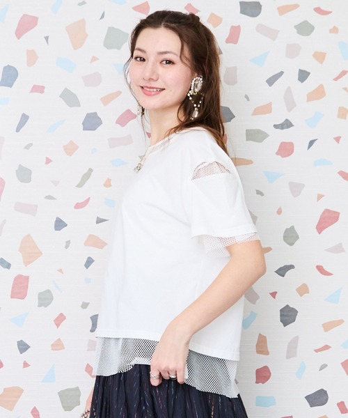 JETSET SOLO PLUS (ジェットセットソロプラス)の「【FONT LAB】メッシュコンビリバーシブルTシャツ(Tシャツ/カットソー・レディース・オフホワイト・FREE)」の2枚目の写真