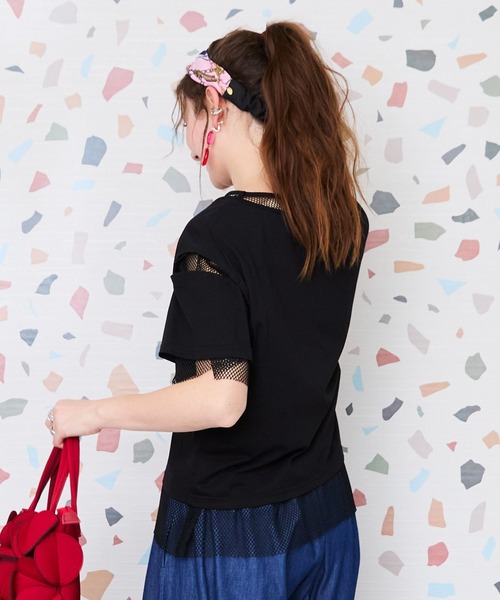 JETSET SOLO PLUS (ジェットセットソロプラス)の「【FONT LAB】メッシュコンビリバーシブルTシャツ(Tシャツ/カットソー・レディース・オフホワイト・FREE)」の6枚目の写真