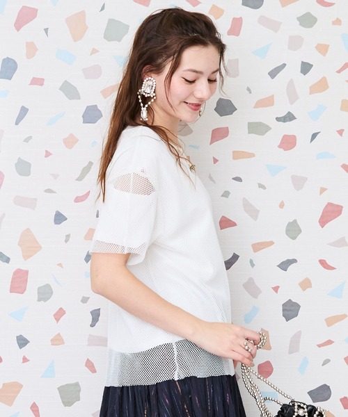 JETSET SOLO PLUS (ジェットセットソロプラス)の「【FONT LAB】メッシュコンビリバーシブルTシャツ(Tシャツ/カットソー・レディース・オフホワイト・FREE)」の9枚目の写真