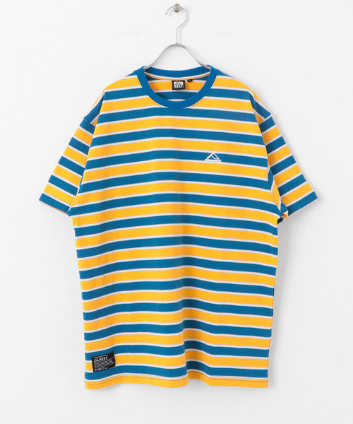 REEF(リーフ)の「REEF MULTI BOARDER SHORT-SLEEVE T-SHIRTS(Tシャツ/カットソー・メンズ・ブルー/イエロー・MEDIUM/LARGE)」の2枚目の写真