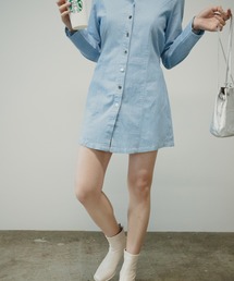 ROOPTOKYO（ループトウキョウ）の「DENIM MINI DRESS / デニムミニワンピ―ス（ワンピース）」