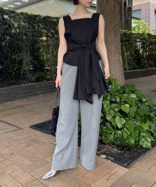ブラウス シャツ 「naoki tomizuka/ナオキ トミズカ」Tie front sleeveless blou レディース セール】【naoki tomizuka/ナオキ トミズカ】Tie front