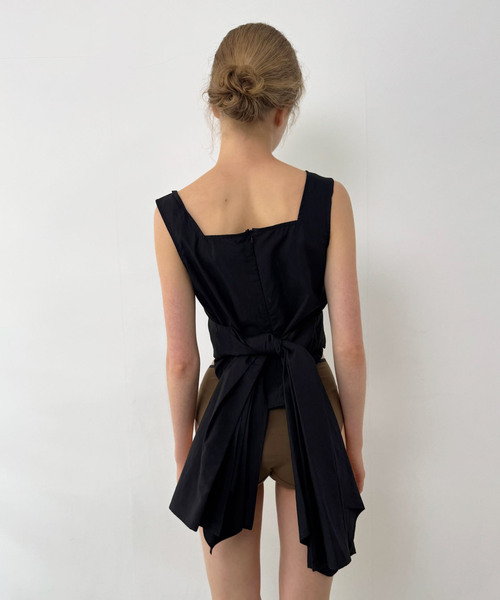 ブラウス シャツ 「naoki tomizuka/ナオキ トミズカ」Tie front sleeveless blou レディース セール】【naoki tomizuka/ナオキ トミズカ】Tie front
