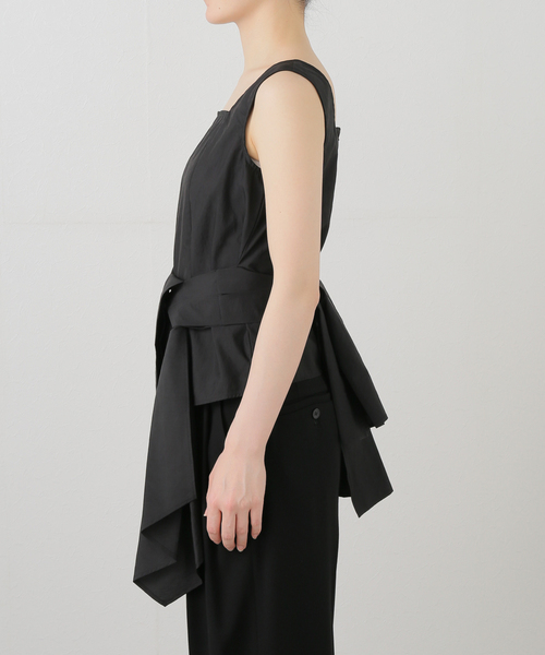 ブラウス シャツ 「naoki tomizuka/ナオキ トミズカ」Tie front sleeveless blou レディース セール】【naoki tomizuka/ナオキ トミズカ】Tie front