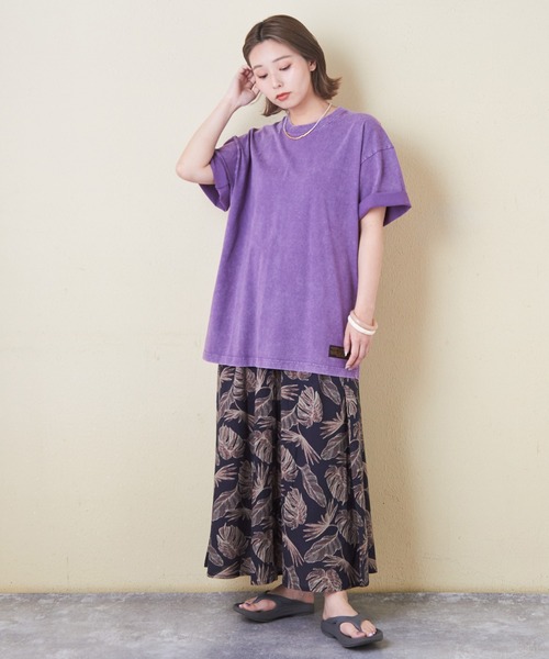 無地ピグメント染めビッグTシャツ（Tシャツ/カットソー）｜CUBE