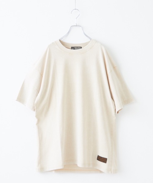 めぐページ ピグメントドッキング刺繍Tシャツ