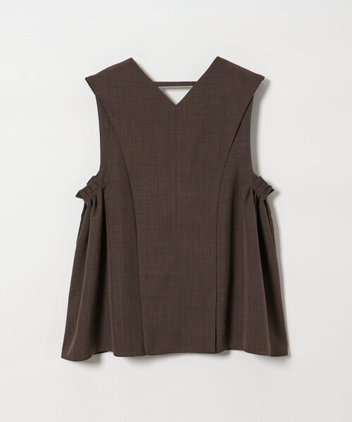 EMMEL REFINES（エメルリファインズ）の「＜EMMEL REFINES＞EM サイドギャザーステッチ Vネック ブラウス（シャツ/ブラウス・レディース・ライラック/ライトブルー/ダークブラウン・FREE）」の8枚目の写真