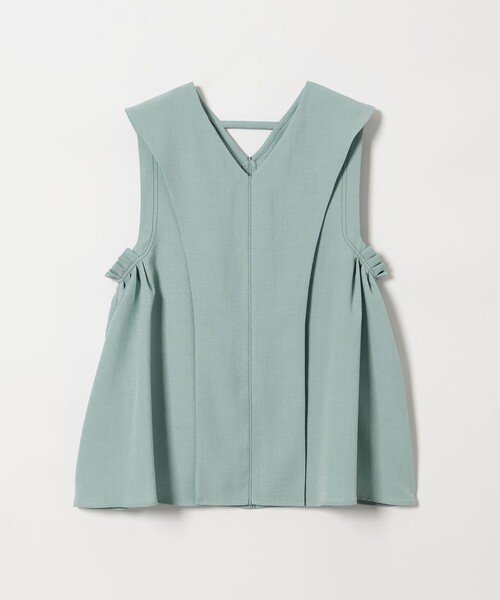 EMMEL REFINES（エメルリファインズ）の「＜EMMEL REFINES＞EM サイドギャザーステッチ Vネック ブラウス（シャツ/ブラウス・レディース・ライラック/ライトブルー/ダークブラウン・FREE）」の13枚目の写真