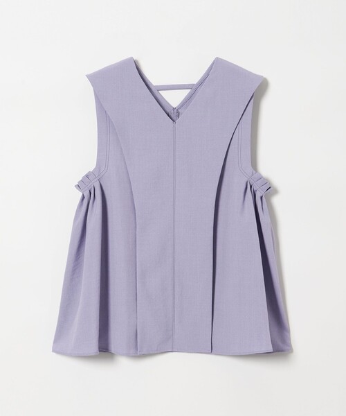 EMMEL REFINES（エメルリファインズ）の「＜EMMEL REFINES＞EM サイドギャザーステッチ Vネック ブラウス（シャツ/ブラウス・レディース・ライラック/ライトブルー/ダークブラウン・FREE）」の17枚目の写真