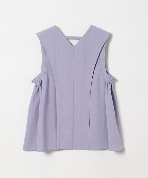 EMMEL REFINES（エメルリファインズ）の「＜EMMEL REFINES＞EM サイドギャザーステッチ Vネック ブラウス（シャツ/ブラウス・レディース・ライラック/ライトブルー/ダークブラウン・FREE）」の18枚目の写真