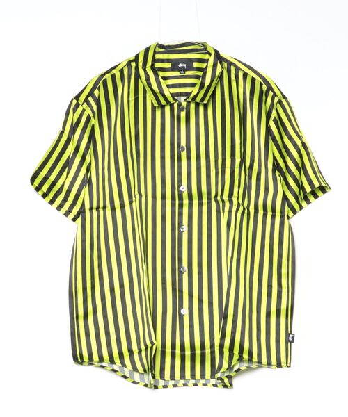 ステューシー 半袖シャツ マルチストライプ柄 メンズ MD M STUSSY [0604] ステューシー 半袖シャツ マルチストライプ柄 メンズ SIZE MD (M