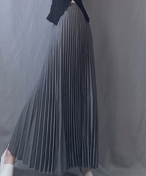 Per sist ence(パーシエンス)の「ロングプリーツスカート(スカート・レディース・ベージュ/ホワイト/グレー/アイボリー/ブラック・ONE SIZE)」の12枚目の写真