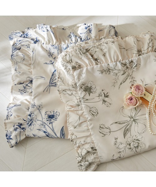 花柄フリル付きシングルカバーセット Amazon | 布団カバー 3点セット シングル 花柄 ピンク フリル 姫