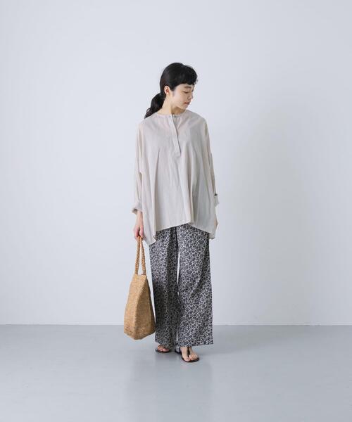 かぐれ（カグレ）の「ボイルワイドプルオーバー（シャツ/ブラウス・レディース・ベージュ系その他/オフホワイト/ブラック・FREE）」の10枚目の写真