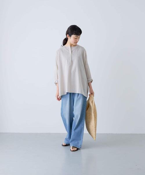 かぐれ（カグレ）の「ボイルワイドプルオーバー（シャツ/ブラウス・レディース・ベージュ系その他/オフホワイト/ブラック・FREE）」の13枚目の写真