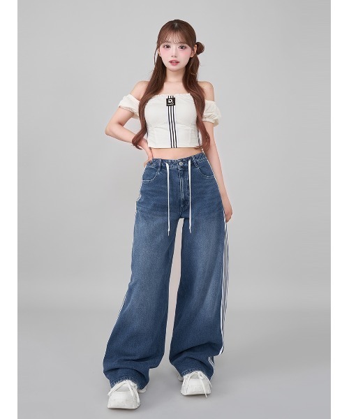 リメイクライクワイドデニムパンツ（デニムパンツ）｜Darich