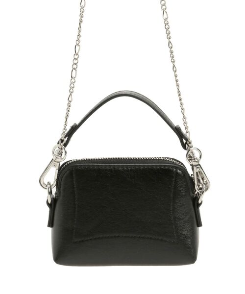 MURUA（ムルーア）の「マイクロチェーンバッグ（ショルダーバッグ・レディース・ゴールド系その他2/ブラック・FREE）」の10枚目の写真