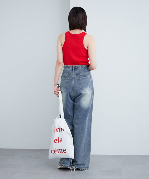 mystic(ミスティック)の「配色リブタンク(タンクトップ・レディース・アイボリー/レッド系その他2/レッド・FREE)」の12枚目の写真