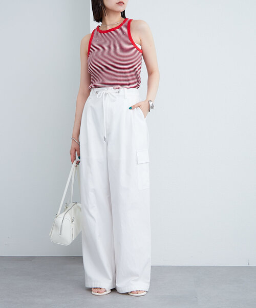 mystic(ミスティック)の「配色リブタンク(タンクトップ・レディース・アイボリー/レッド系その他2/レッド・FREE)」の18枚目の写真