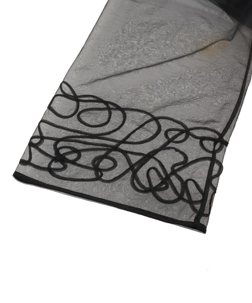 Settimissimo（セッティミッシモ）の「裾コード 刺繍 チュール レイヤード パンツ（その他パンツ・レディース・オフホワイト/ブラック・FREE）」の13枚目の写真