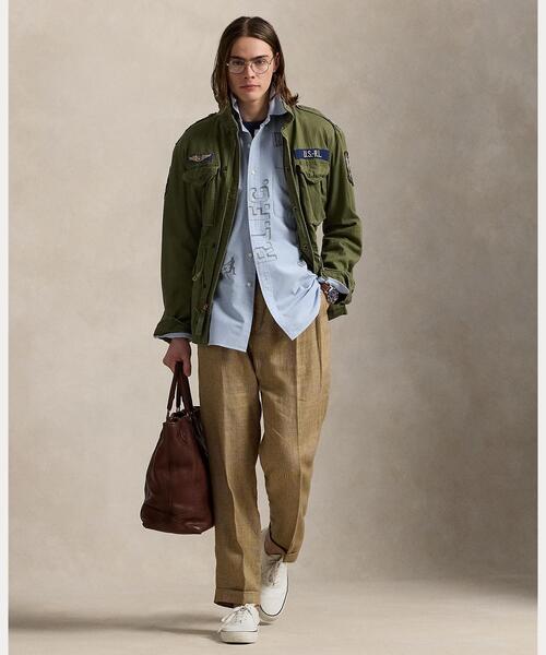 Ralph Lauren - RALPH LAUREN ラルフローレン ビックカラー ブラウス カーキ RALPH LAUREN ラルフローレン ビックカラー ブラウス カーキ