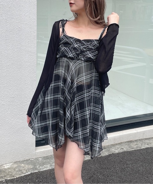 one way（ワンウェイ）の「イレヘムキャミチュニック（キャミソール・レディース・ブルー系その他/グレー/ブラック系その他/ブラック/ブラウン系その他/ブルー系その他2/ブラウン系その他2/ブラック系その他2・FREE）」の4枚目の写真