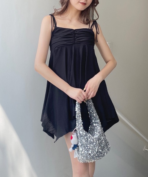 one way（ワンウェイ）の「イレヘムキャミチュニック（キャミソール・レディース・ブルー系その他/グレー/ブラック系その他/ブラック/ブラウン系その他/ブルー系その他2/ブラウン系その他2/ブラック系その他2・FREE）」の3枚目の写真