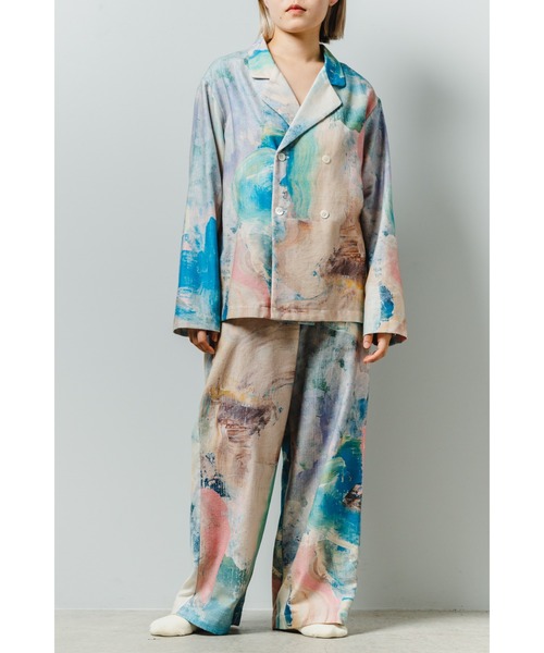 StPT(エスティーピーティー)の「【EM(em)】Room wear Tops - Long Sleeve/アートデザインルームウェア/ロングスリーブ(シャツ/ブラウス・レディース・ピンク系その他/ブルー系その他2/オレンジ系その他/ホワイト系その他/レッド系その他/ブルー系その他・MEDIUM/LARGE)」の7枚目の写真