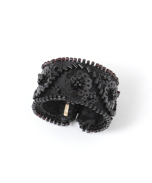GLOBAL WORK（グローバルワーク）の「刺繍ビーズパチパチヘアカフ/495439（バレッタ/ヘアクリップ・レディース・ブラック/ベージュ/ホワイト/ライトグレー・FREE）」の3枚目の写真