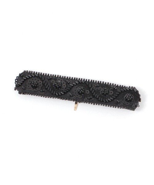 GLOBAL WORK（グローバルワーク）の「刺繍ビーズパチパチヘアカフ/495439（バレッタ/ヘアクリップ・レディース・ブラック/ベージュ/ホワイト/ライトグレー・FREE）」の6枚目の写真