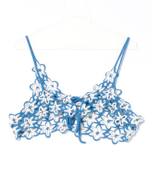 RNA（アールエヌエー）の「K2724 手編みフラワーブラトップ（キャミソール・レディース・マルチ/ブラック・MEDIUM）」の22枚目の写真