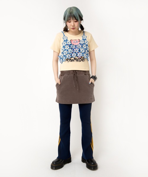 RNA（アールエヌエー）の「K2724 手編みフラワーブラトップ（キャミソール・レディース・マルチ/ブラック・MEDIUM）」の12枚目の写真