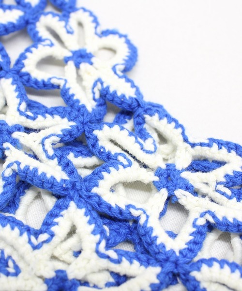 RNA（アールエヌエー）の「K2724 手編みフラワーブラトップ（キャミソール・レディース・マルチ/ブラック・MEDIUM）」の21枚目の写真