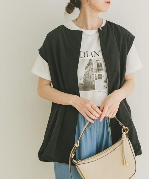 ITEMS URBANRESEARCH（アイテムズ アーバンリサーチ）の「バルーンベスト（ベスト・レディース・ブラック/ホワイト・FREE）」の2枚目の写真